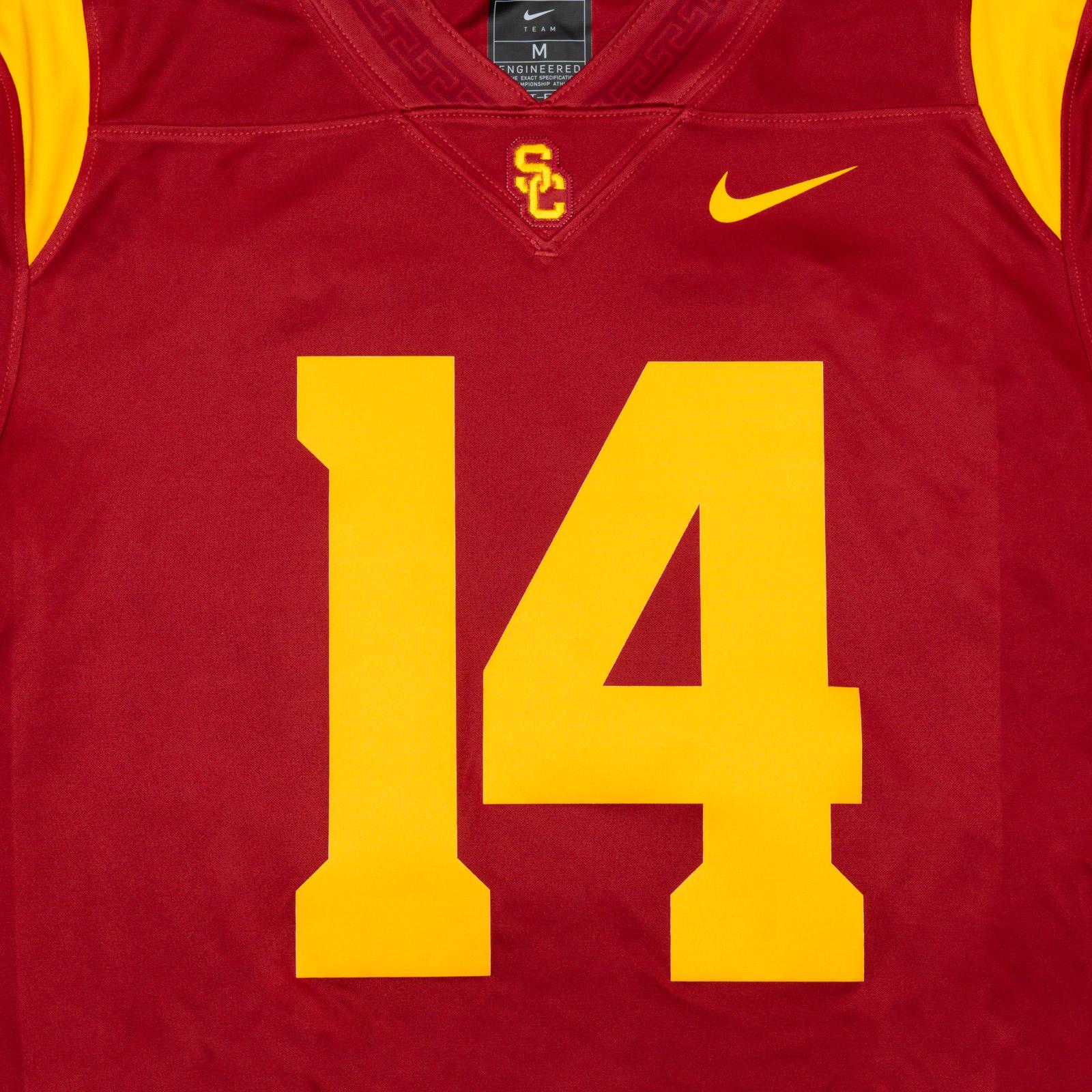 アリゾナ・カーディナルス MCCOY ユニフォーム 2XL USC Trojans Men's Nike Cardinal #14 Jayden Maiava USC Mens